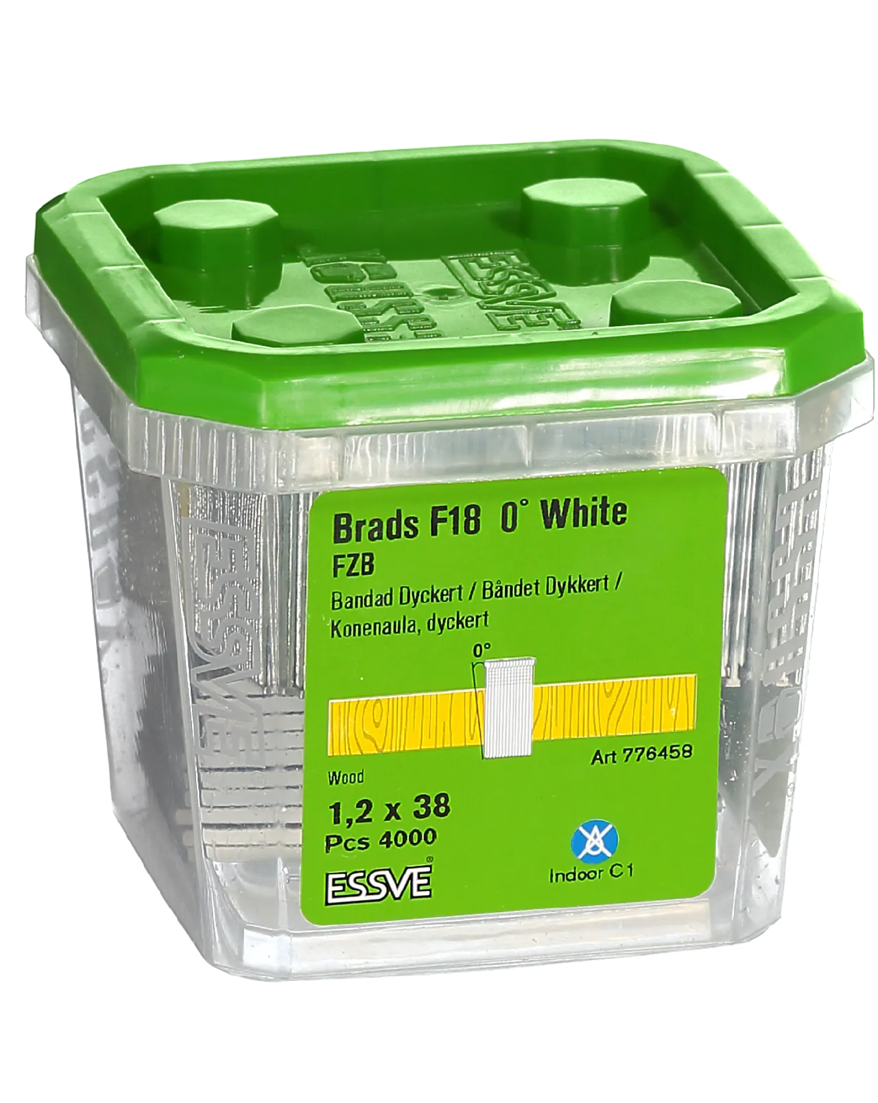 Dykkert spiker 0° F18 1,2 x 38 mm 4000 stk hvit null - null - 2 - Miniatyr