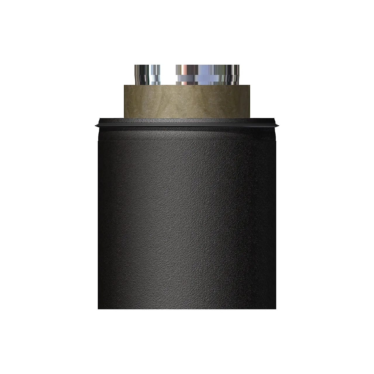 Stålpipe ø150 combi hel 250mm bp helisolert - svart lakk