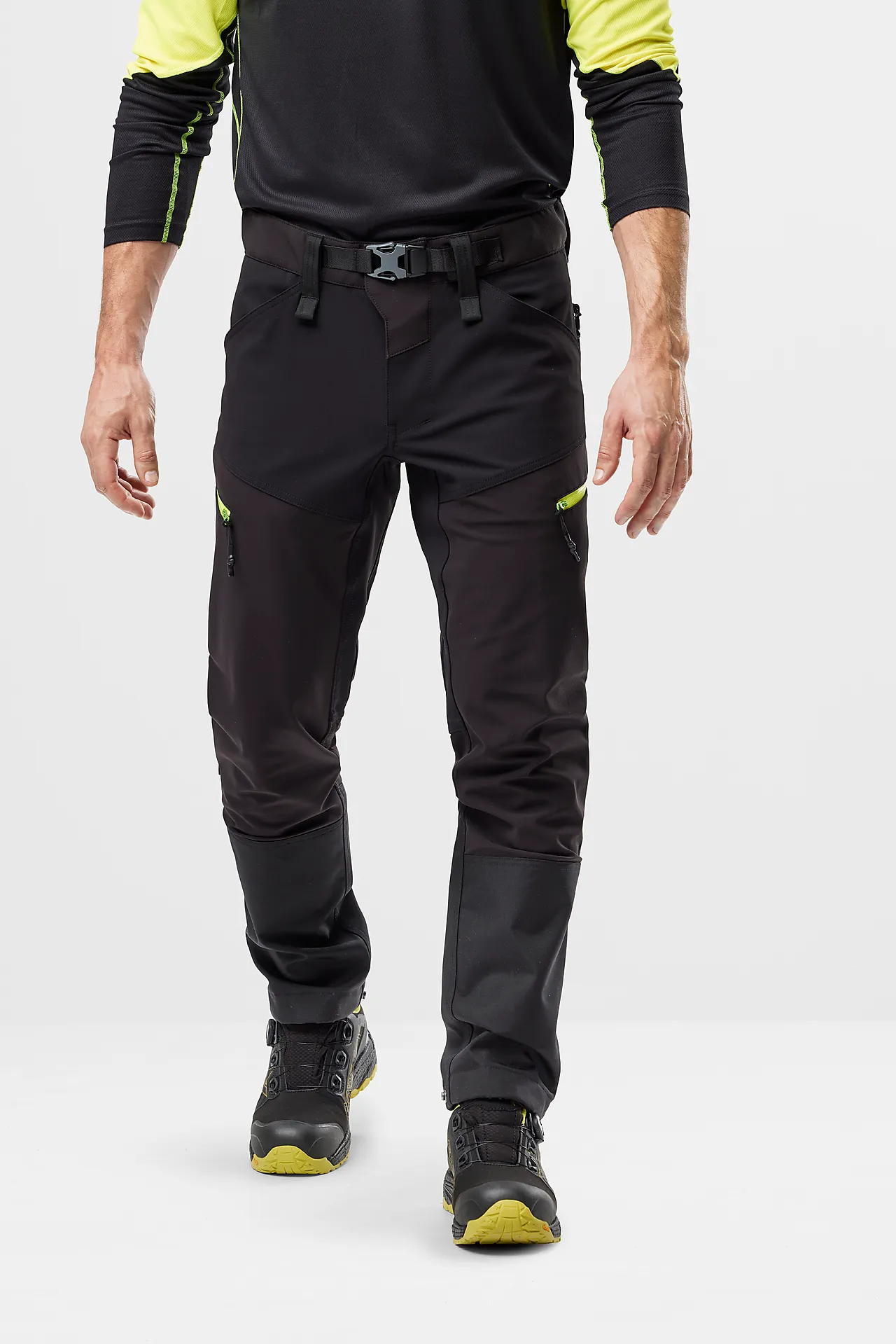 Arbeidsbukse sort/gul med str 44