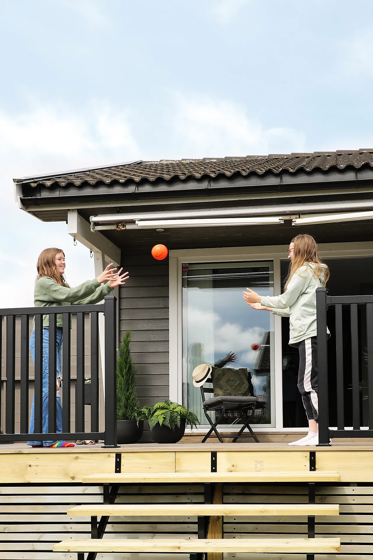 Trappevange 5-trinn sort galv stål null - null - 3 - Miniatyr