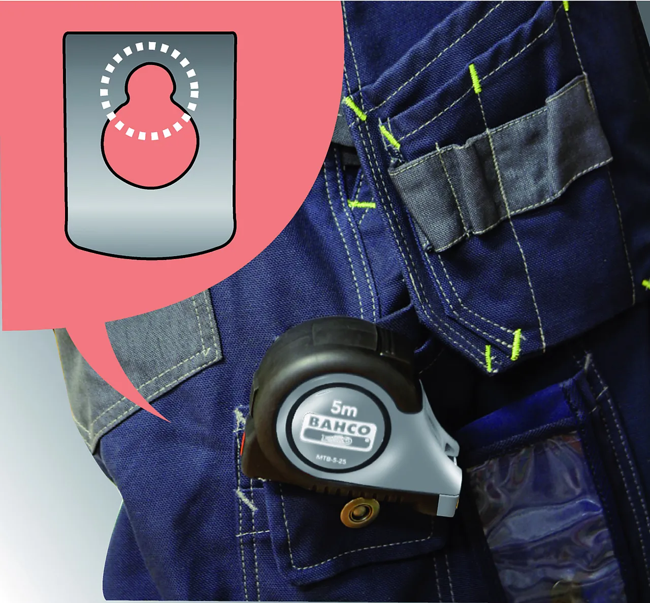 MÅLEBÅND 5M MAGNET/TOSIDIG MTS-5-25 null - null - 2 - Miniatyr