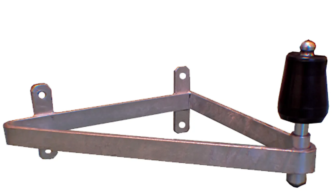 DØRSTOPPER VINKEL STOR M/GUMMI 270X255X6 GALV D220