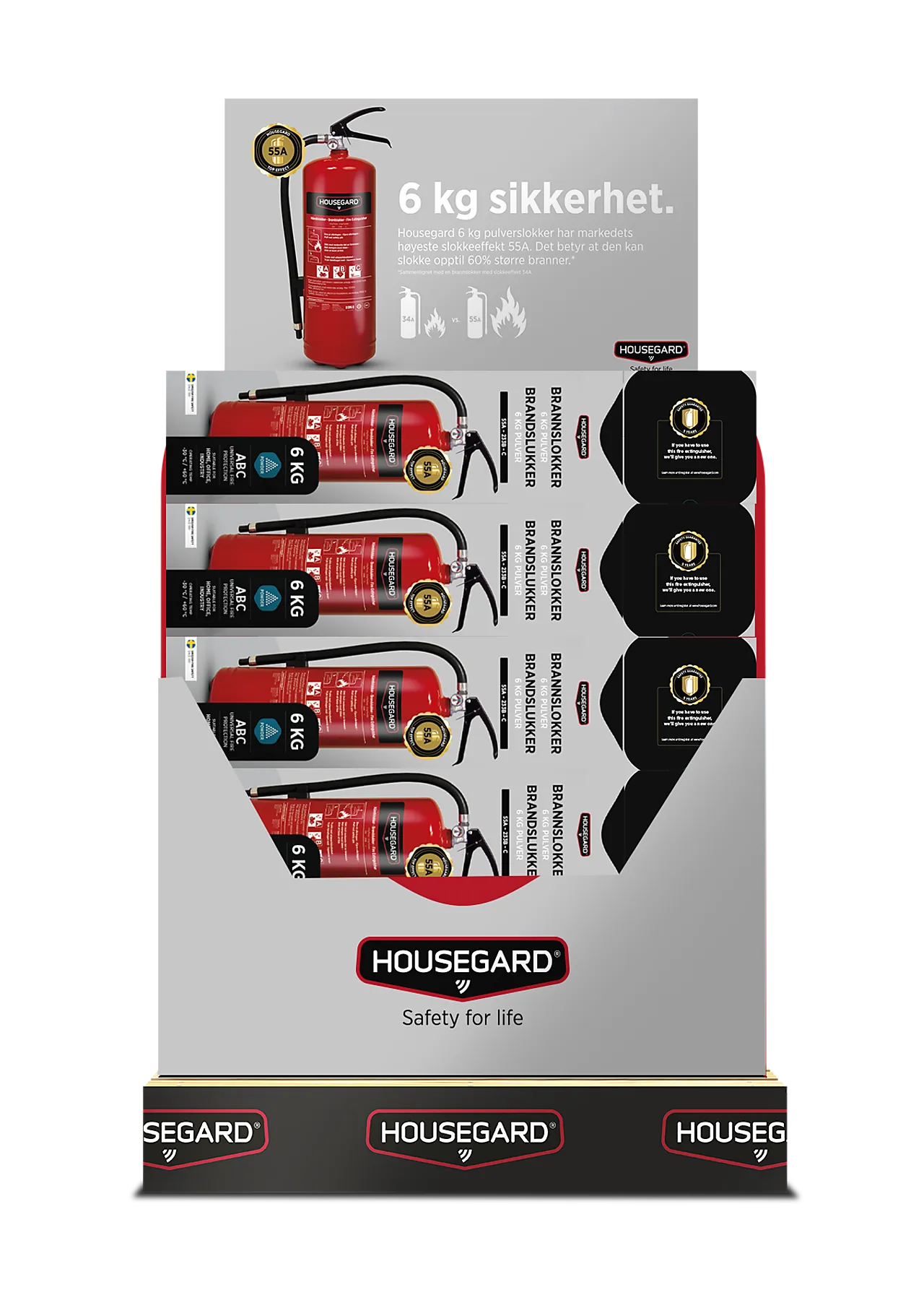 Housegard 6 kg pulverslukker 55A null - null - 3 - Miniatyr