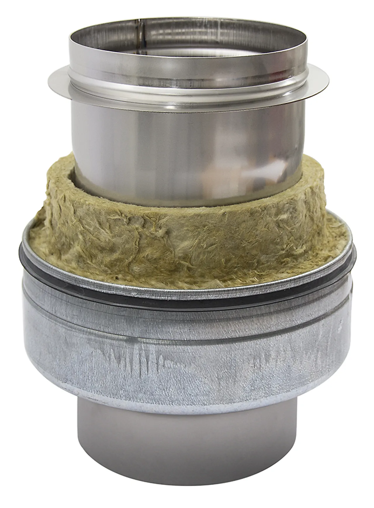 Startkobling ø150mm combi halv bp halvisolert-sort lakk