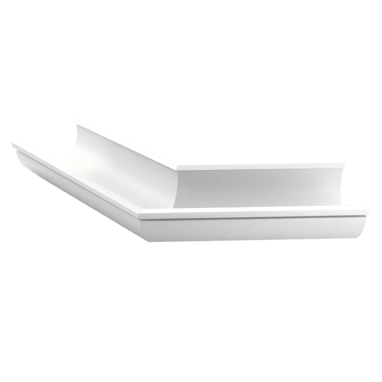 Rennevinkel til takrenne 100 mm utvendig 135 grader hvit