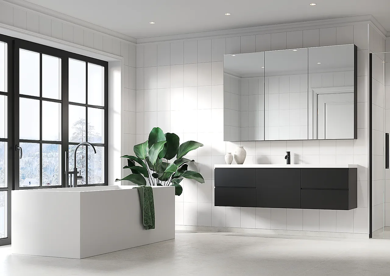 Fibo baderomsplate White 20x30cm 10x620x2400mm