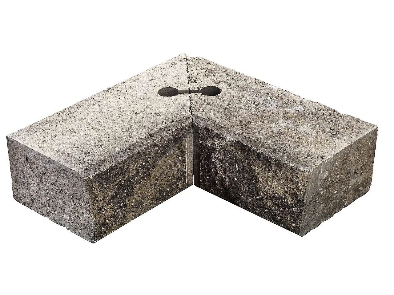 Støttemur mini exclusive innvendig hjørne gråmix 59x25,3x17 cm null - null - 2 - Miniatyr