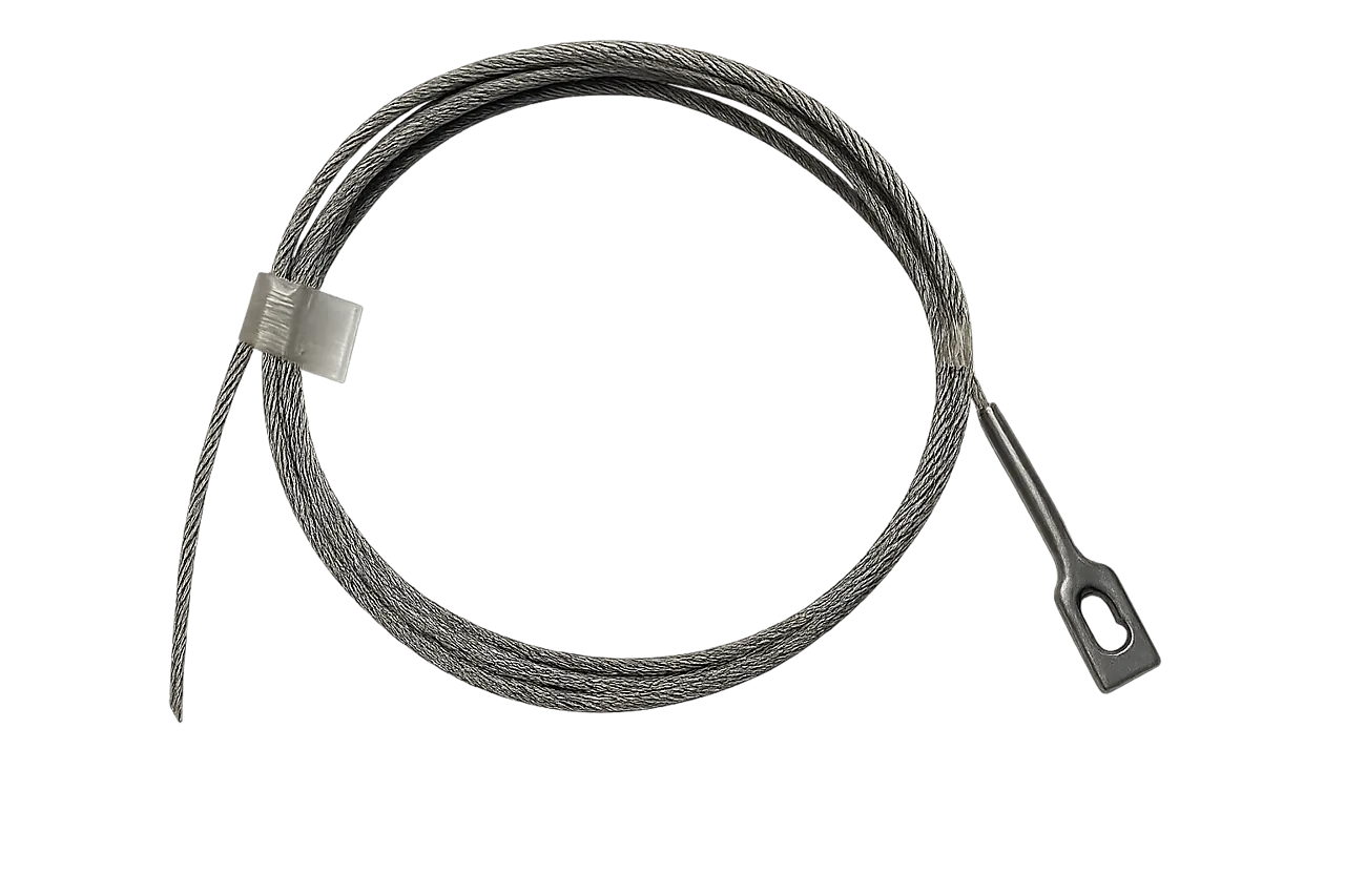 Løftevaier 8' m/plate 3mm vaier til strekkfjær