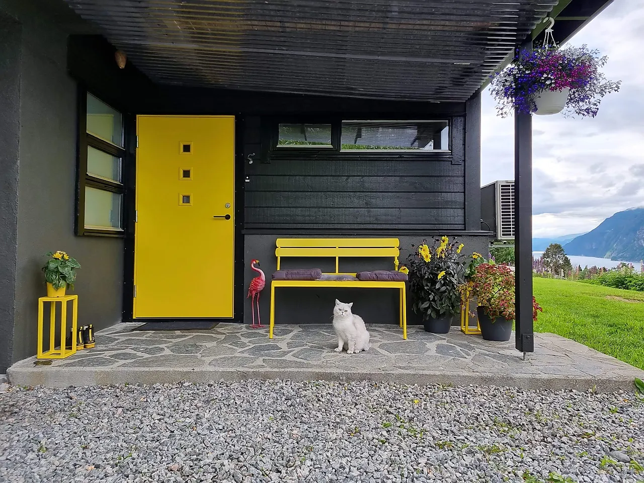 Ytterdør Odda med glass hvit høyre 90x190 cm null - 90x190 cm - 3 - Miniatyr