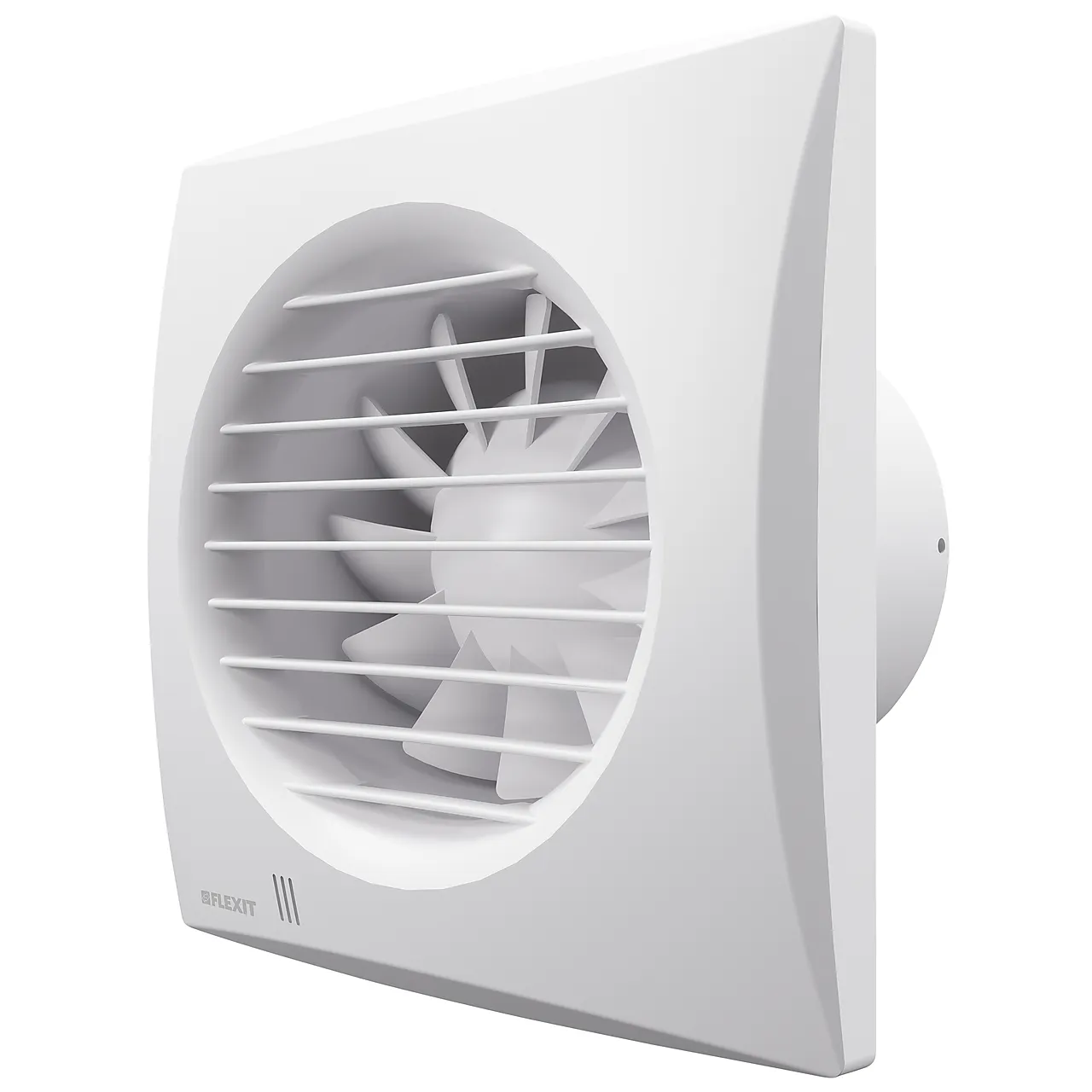 Baderomsvifte 100 mm timer og fuktsensor hvit Baderomsvifte 100 mm timer og fuktsensor hvit