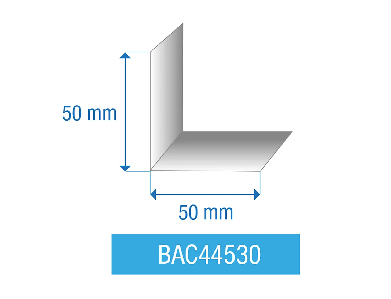 Hjørnebesl innv 3000x50x50x0,56mm null - null - 2 - Miniatyr