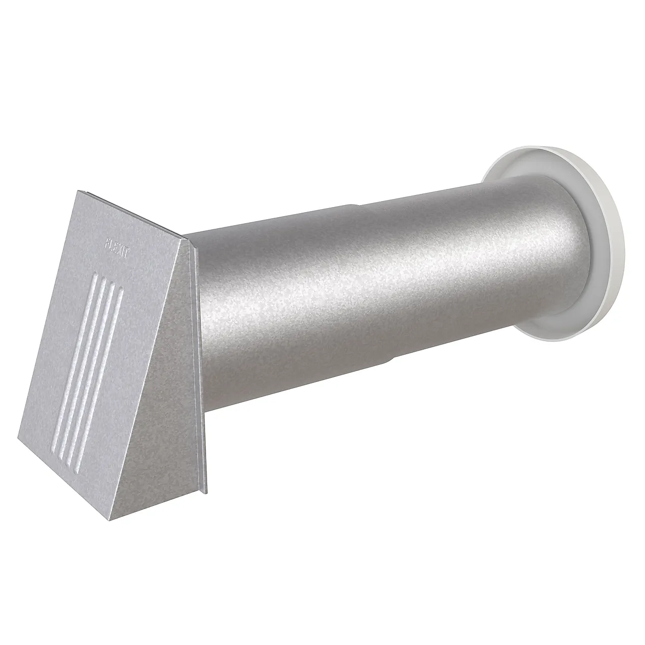 Veggventil med kappe  Ø125 aluzink-belagt