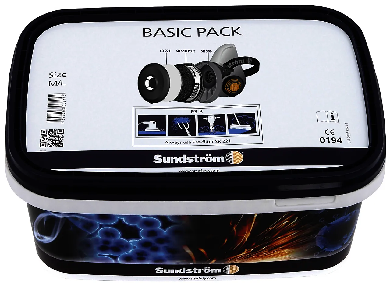 Halvmaske basic pack m/l