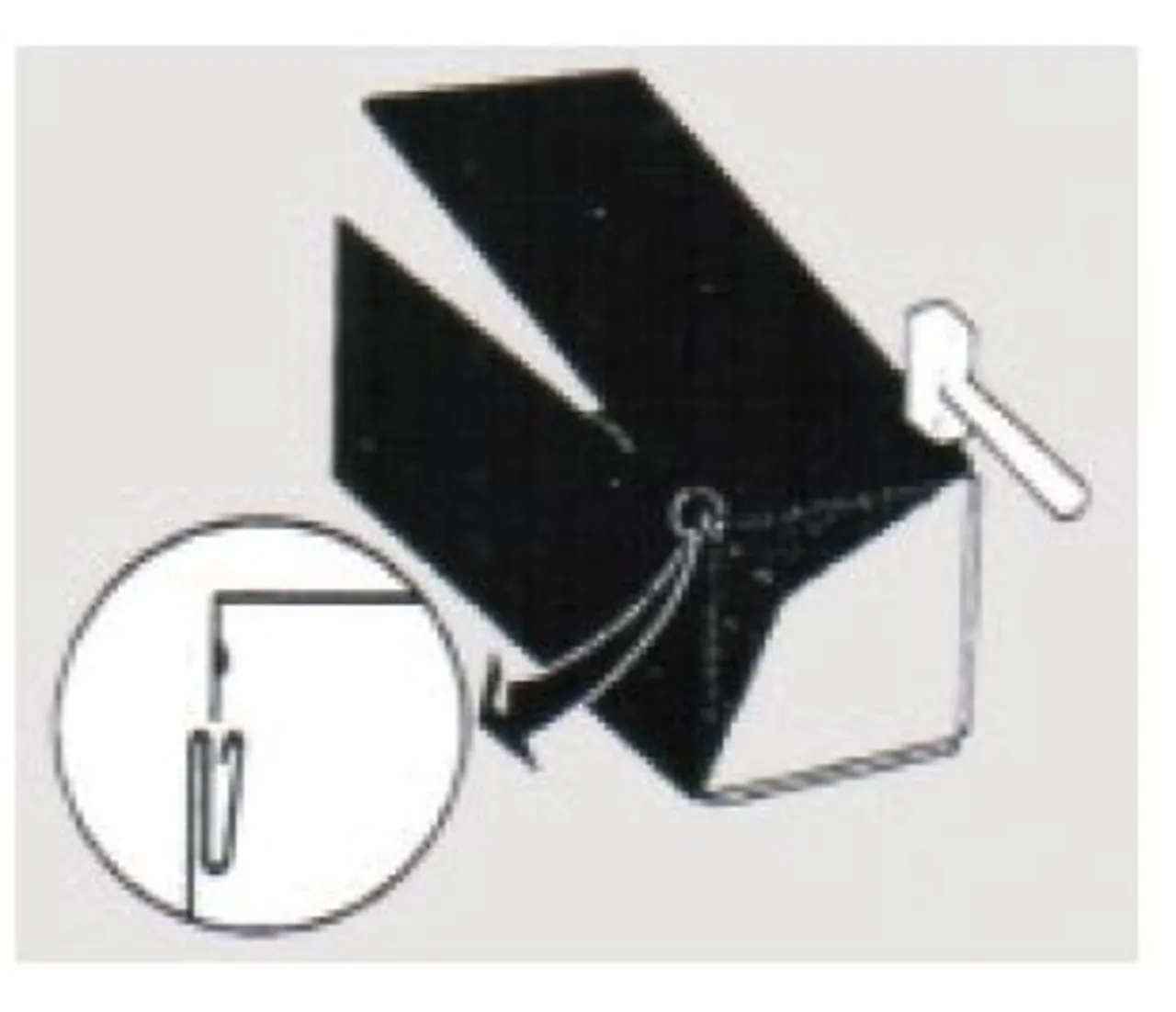Forlenger beslag 46x46 1,0m sort
