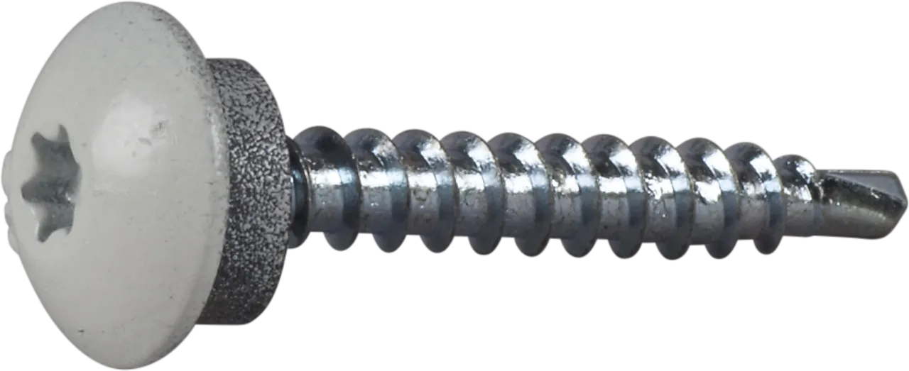 Farmerskrue hvit 4,8x35 fzb -250 decor redusert borspiss ral 9010 null - null - 2 - Miniatyr