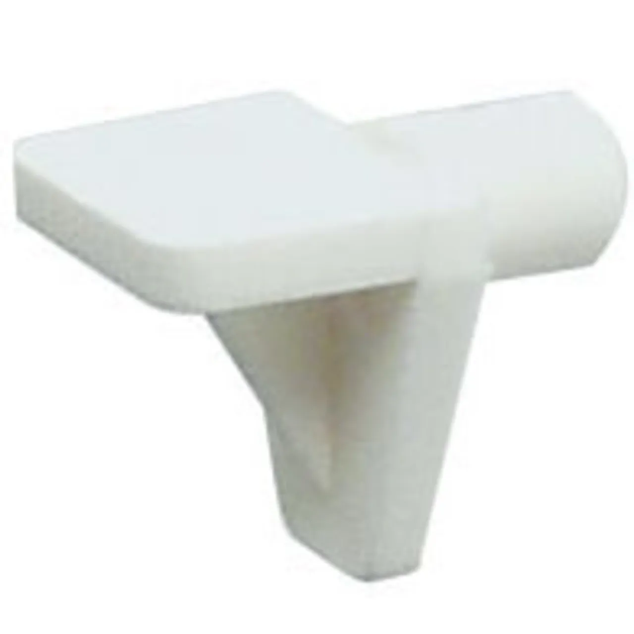 Hyllebærer 5 mm hvit plast 20 stk Hyllebærer 5 mm hvit plast 20 stk