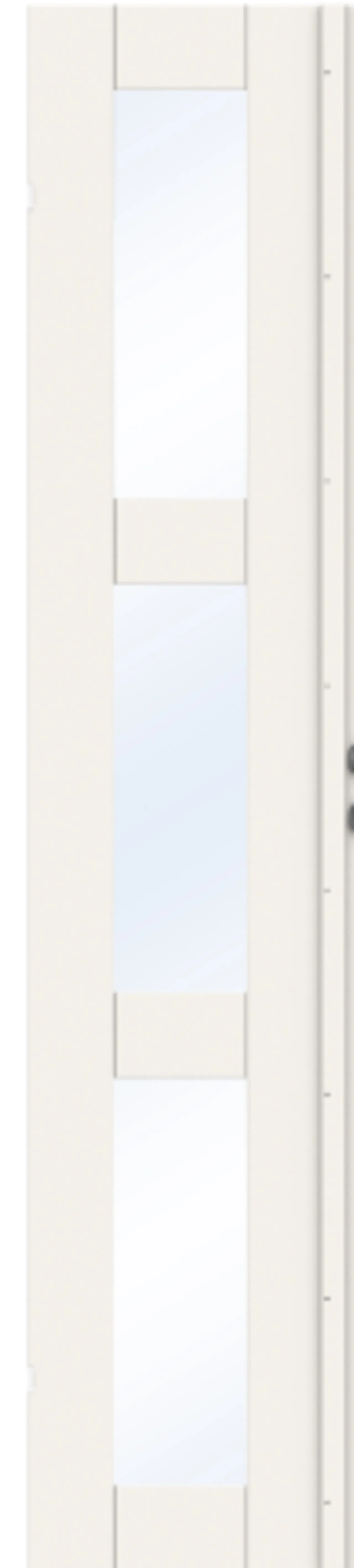 Dørbl sk unique gw03l 4x20 hvit skåtedørblad 4mm herdet glass