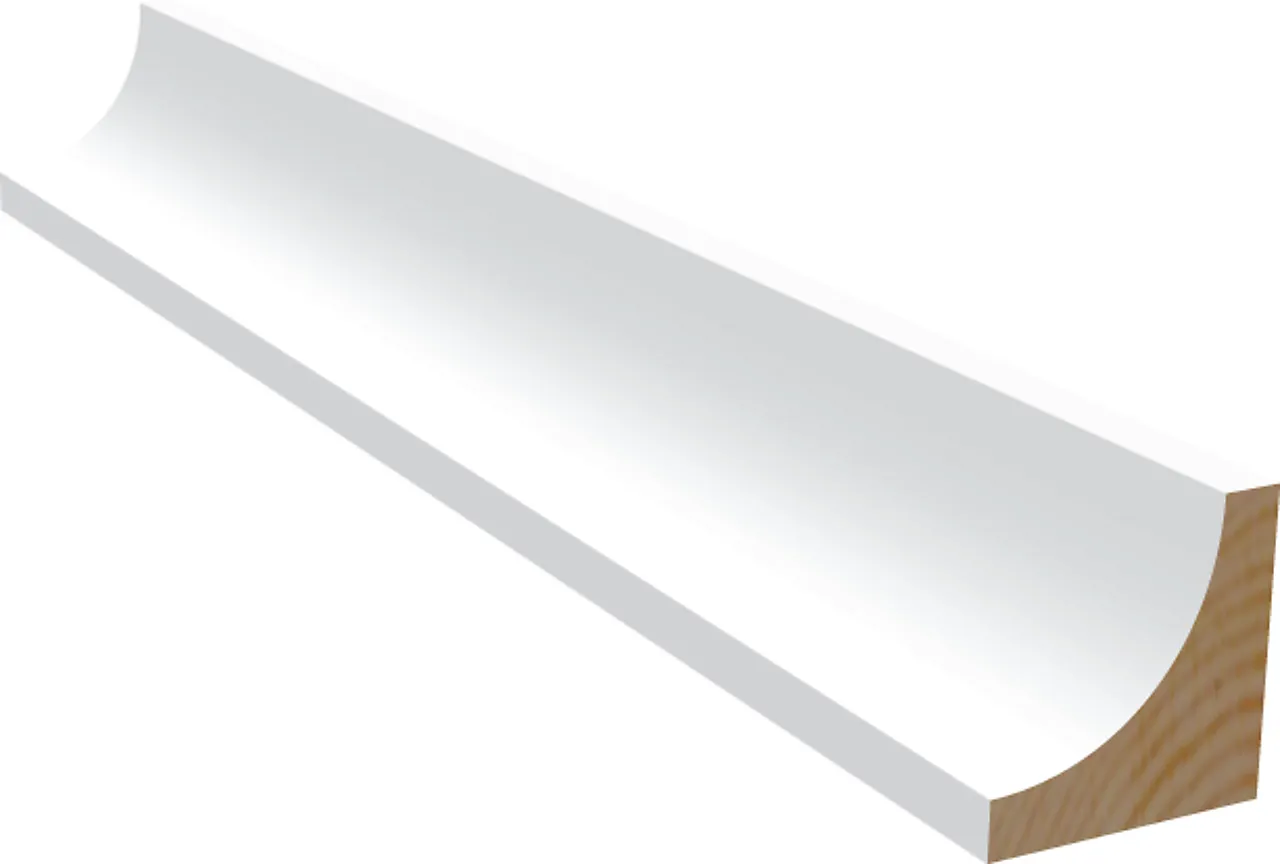 Hulkillist furu hvit bomull S0502-Y 21x21x2700 mm null - null - 2 - Miniatyr