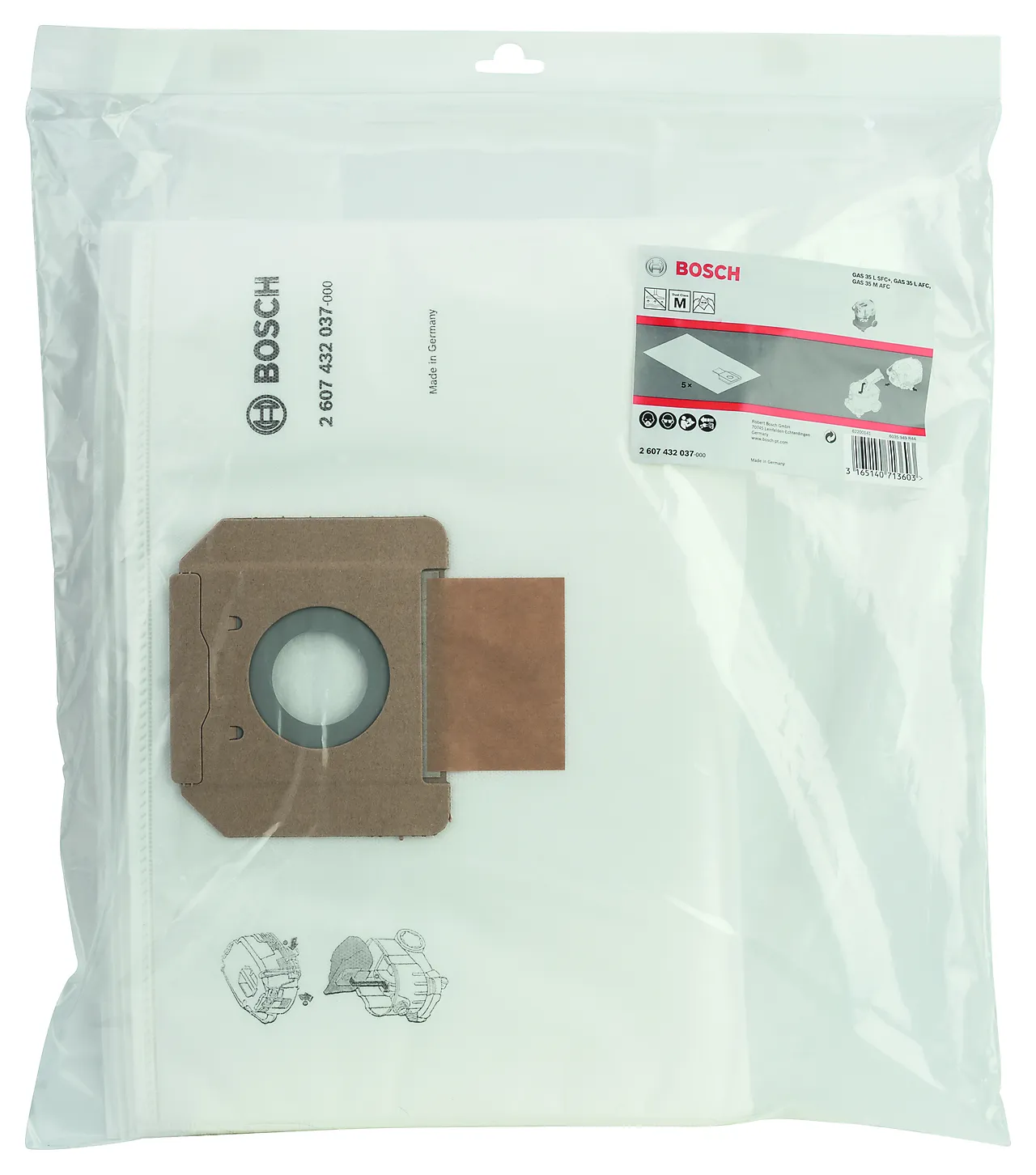 Bosch fleecefilterpose GAS35 A5 for støvsugere