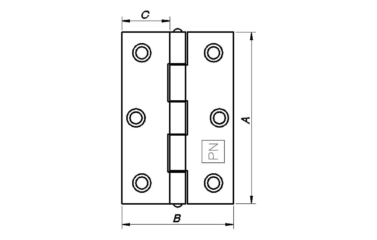 Kanthengsel pregalvanisert 76,2 mm 2 stk null - null - 2 - Miniatyr