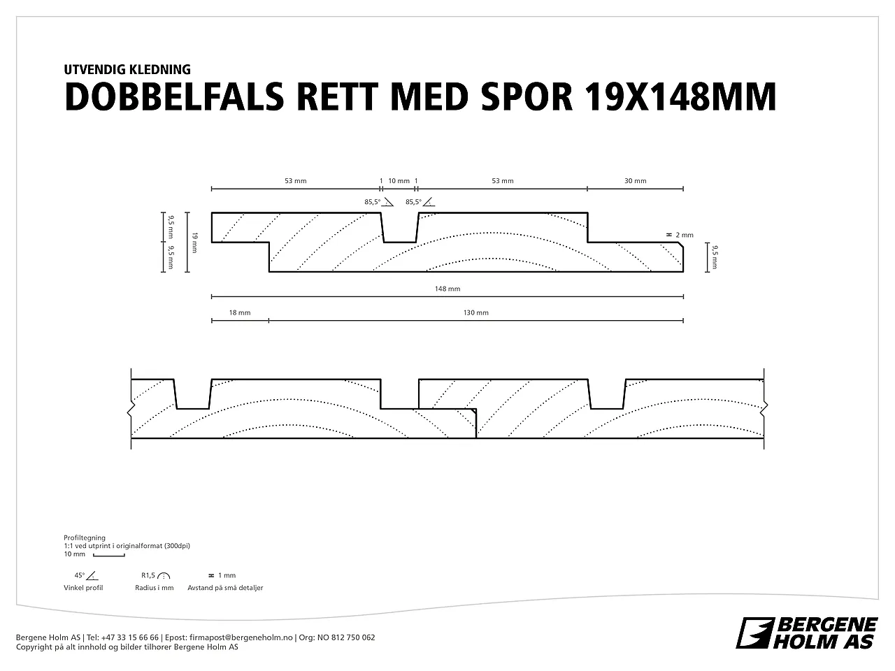 Furu 19x148 df rett spor tryr røykb dobbelfals rett med spor beh cu-imp null - null - 3 - Miniatyr