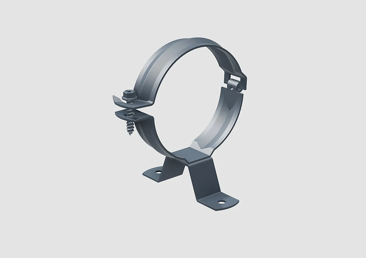 Rørklammer m/labb 75mm sort ral 9005