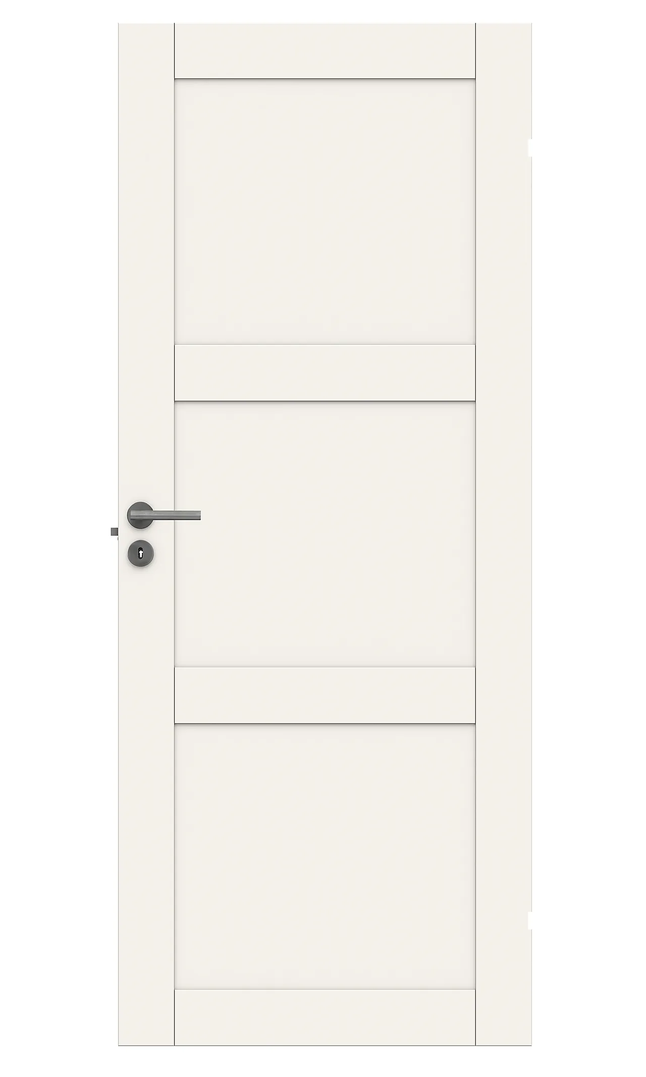 Dør unique 03l 8x21 klassisk hvit malt moderne fyllingsdør