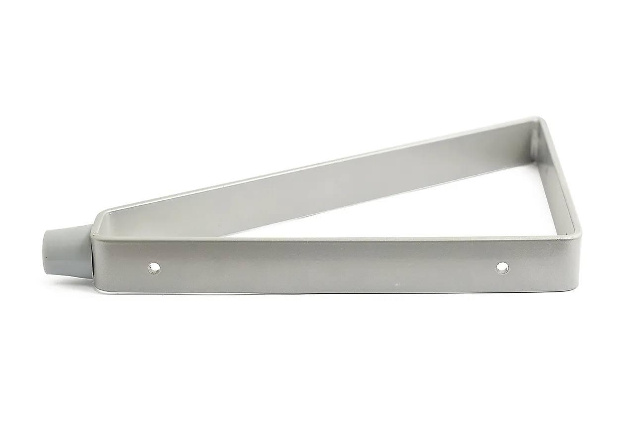 Dørstopper 390 stål grå gummibuffer