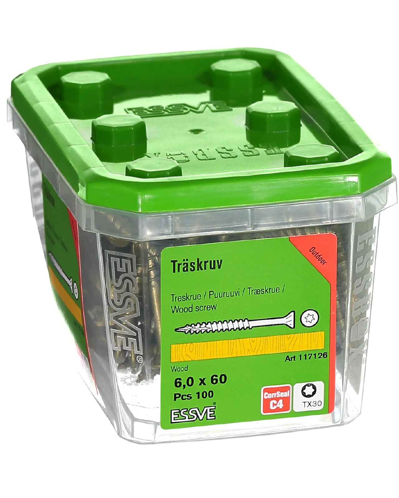 Treskrue senkhode 6x60 mm 100 stk null - null - 2 - Miniatyr