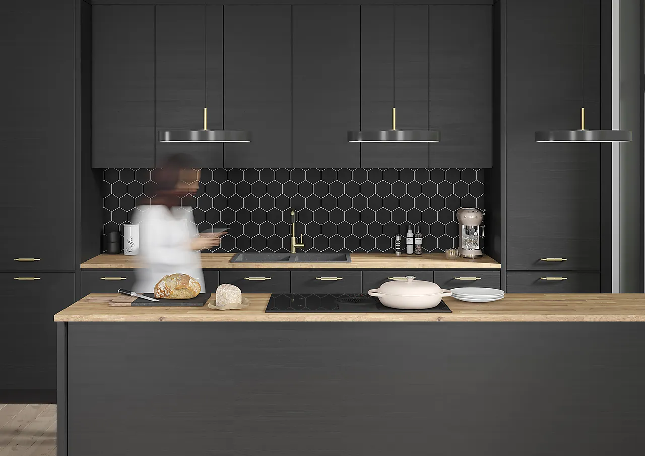 Fibo Benkeplate Heltre Eik hvit pigmentert null - null - 2 - Miniatyr