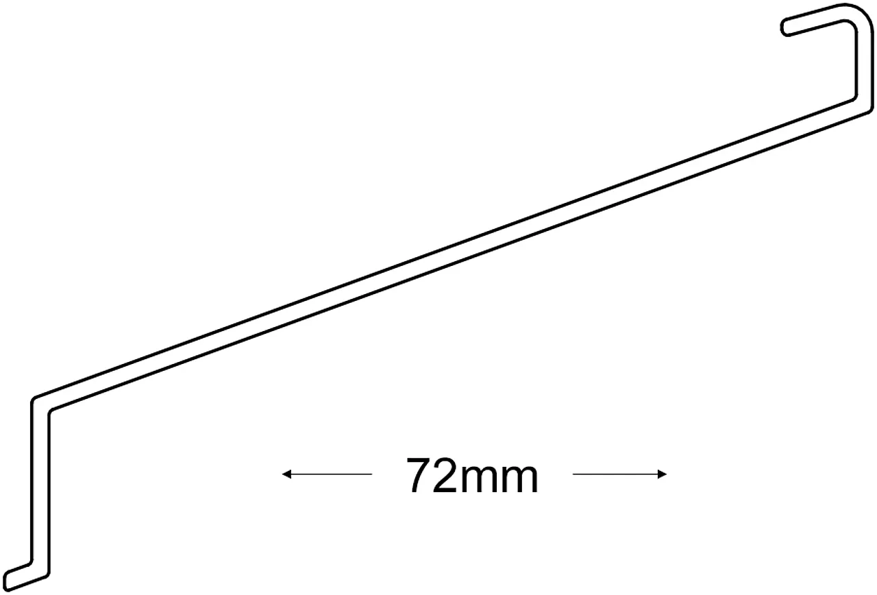 Vannbordbeslag alu 5342 5,00 hvit d-mål:72mm. 100 m/pk