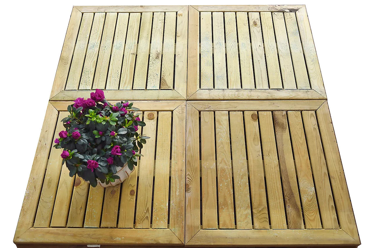 Trehelle 60x60cm m/innfelt ramme