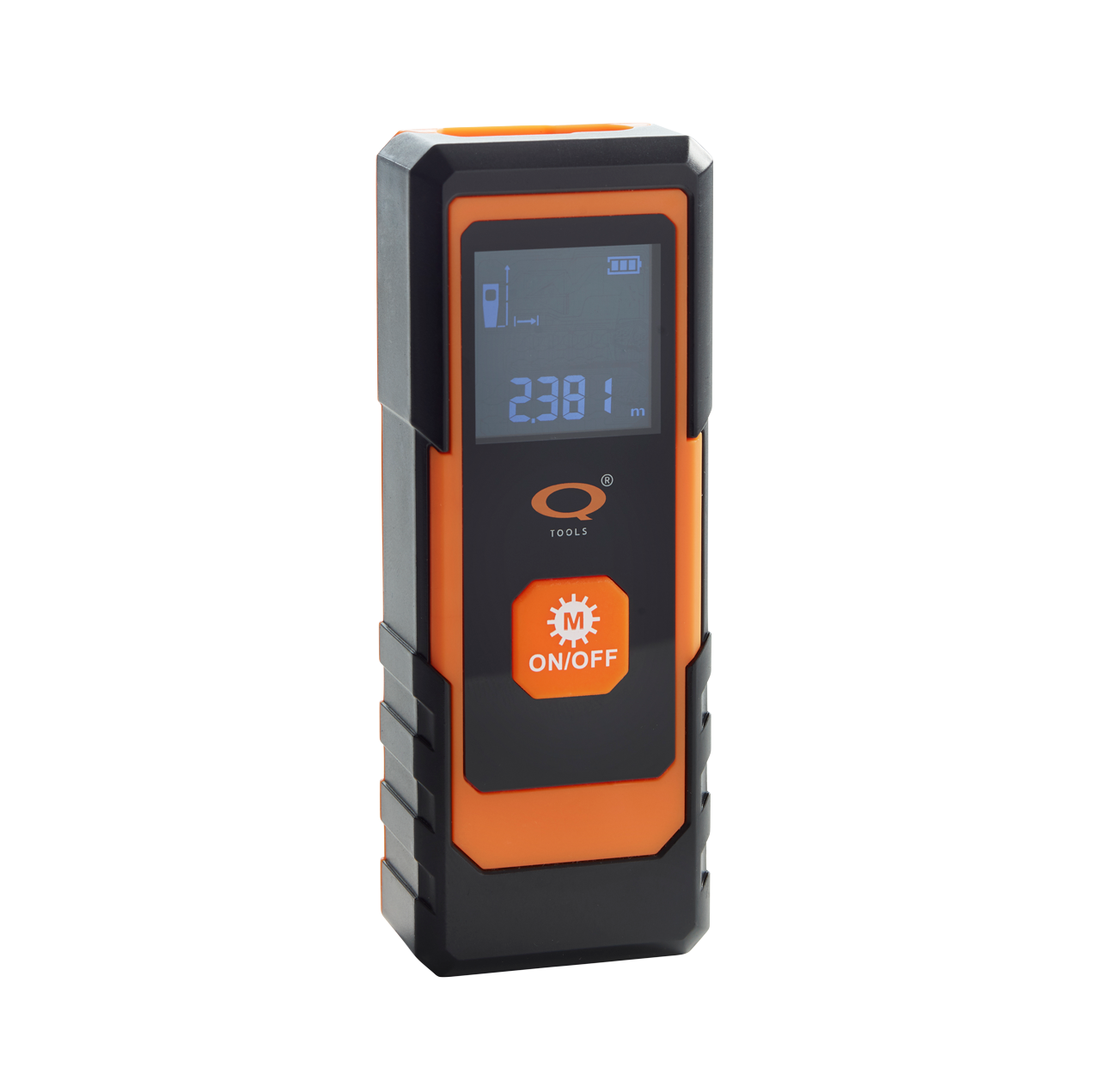 Optimura Tools Q-Tools laseravstandsmåler 20 m med LCD-skjerm og gummiert grep ...