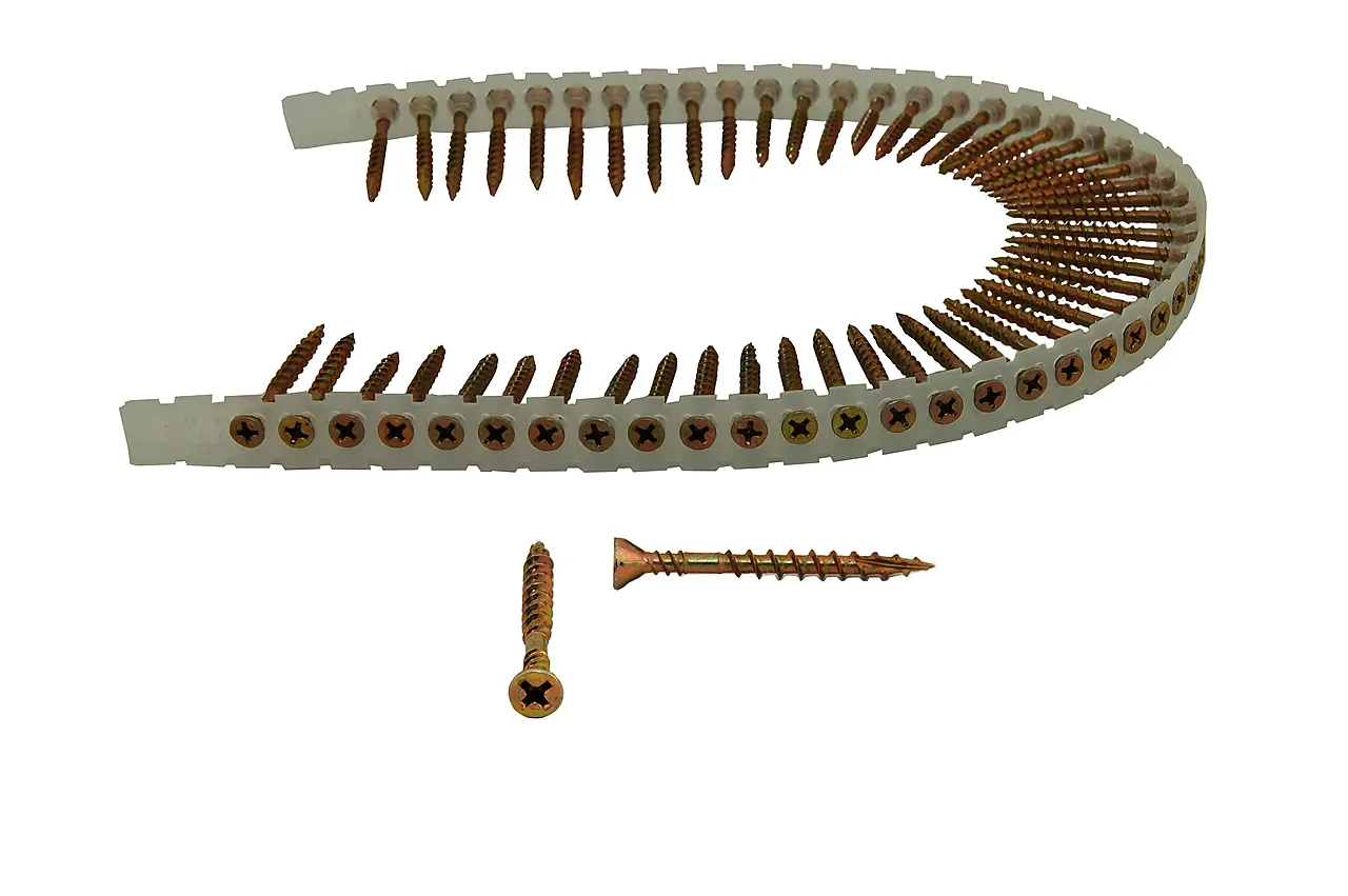 Sponplateskrue tre 55x4,2mm a1000 gulforzinket ph2 senco