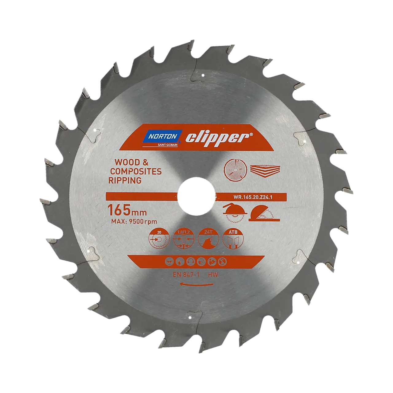 Sirkelsagblad tre og kompositt 165x1,8/1,2x20 mm Sirkelsagblad tre og kompositt 165x1,8/1,2x20 mm