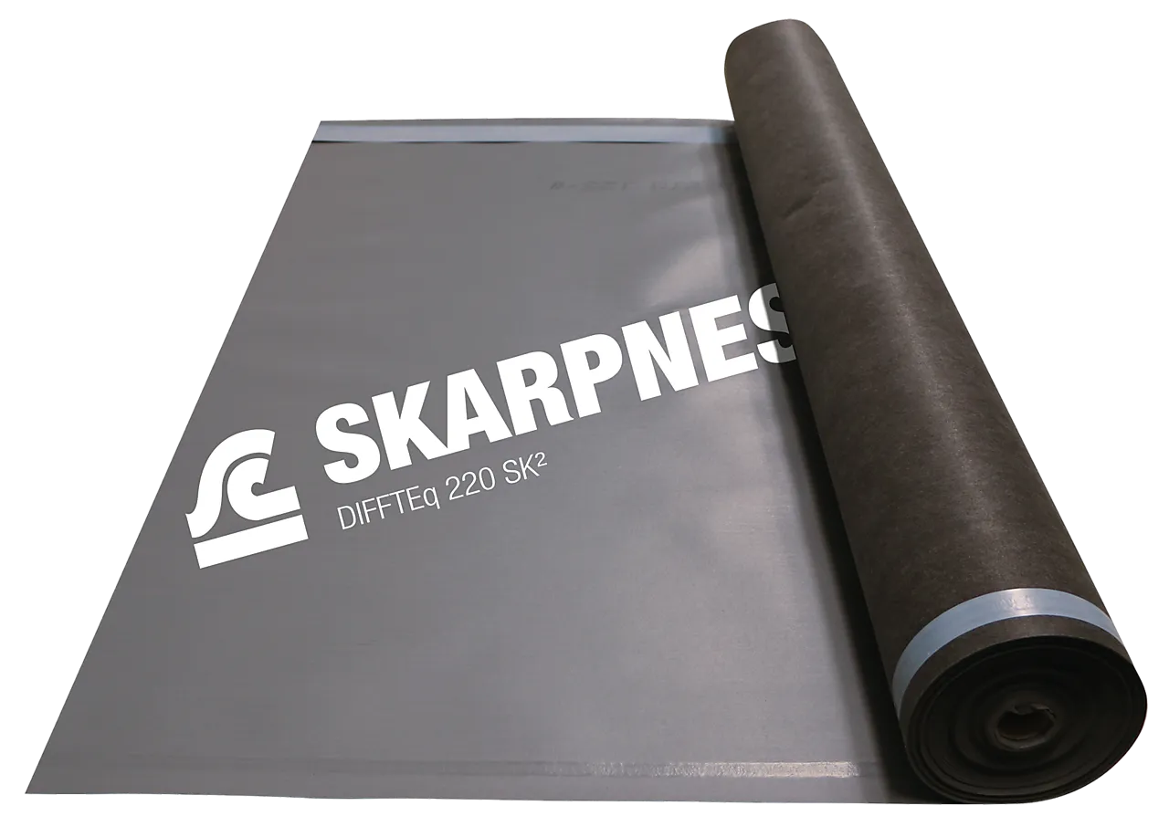 Undertak diffteq 220sk2 skarpnes 1,5*50 m diffusjonsåpen Undertak diffteq 220sk2 skarpnes 1,5*50 m diffusjonsåpen