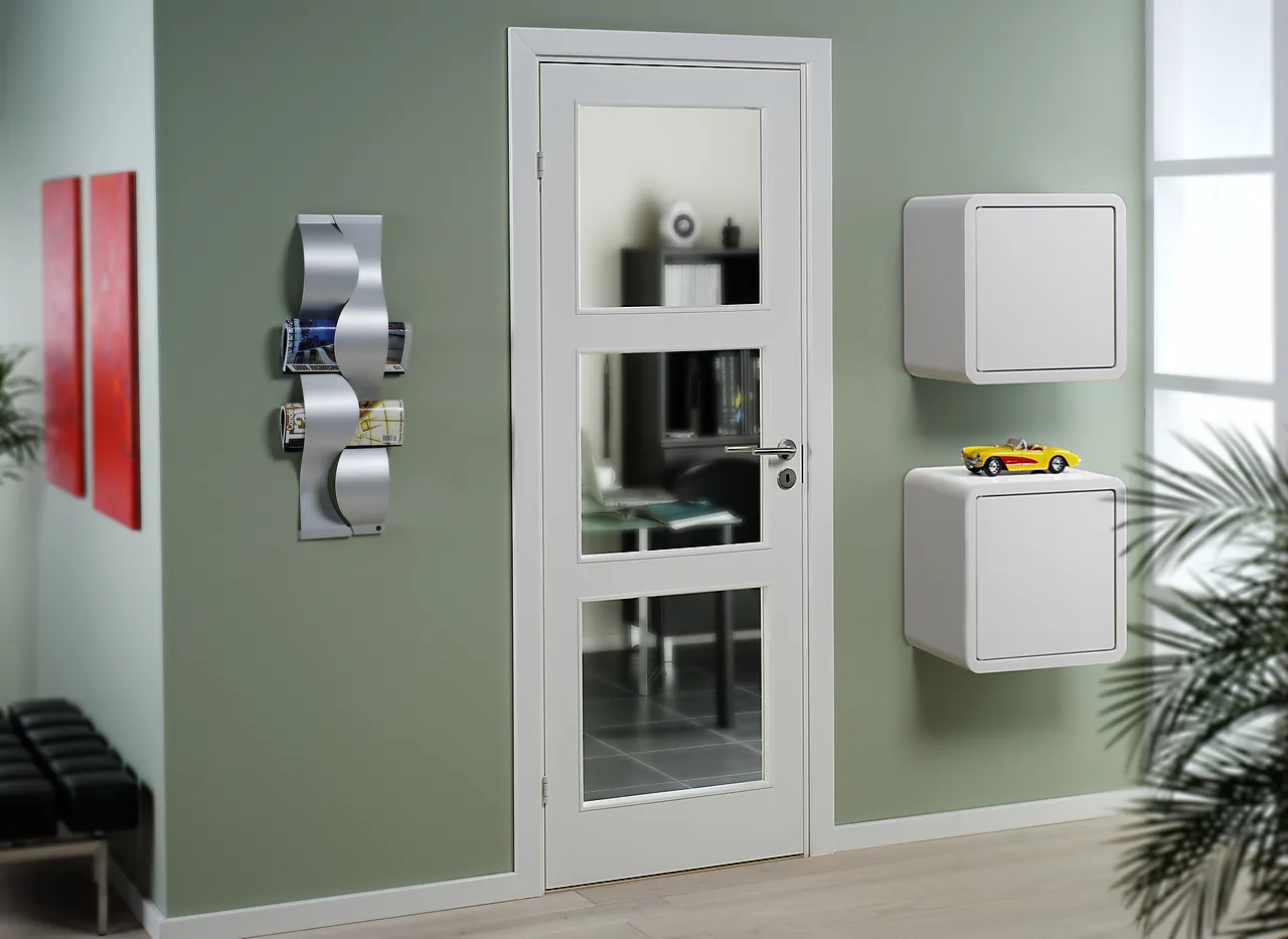 Easy gw3 9x21 hvit glassdør 4mm herdet glass null - null - 2 - Miniatyr