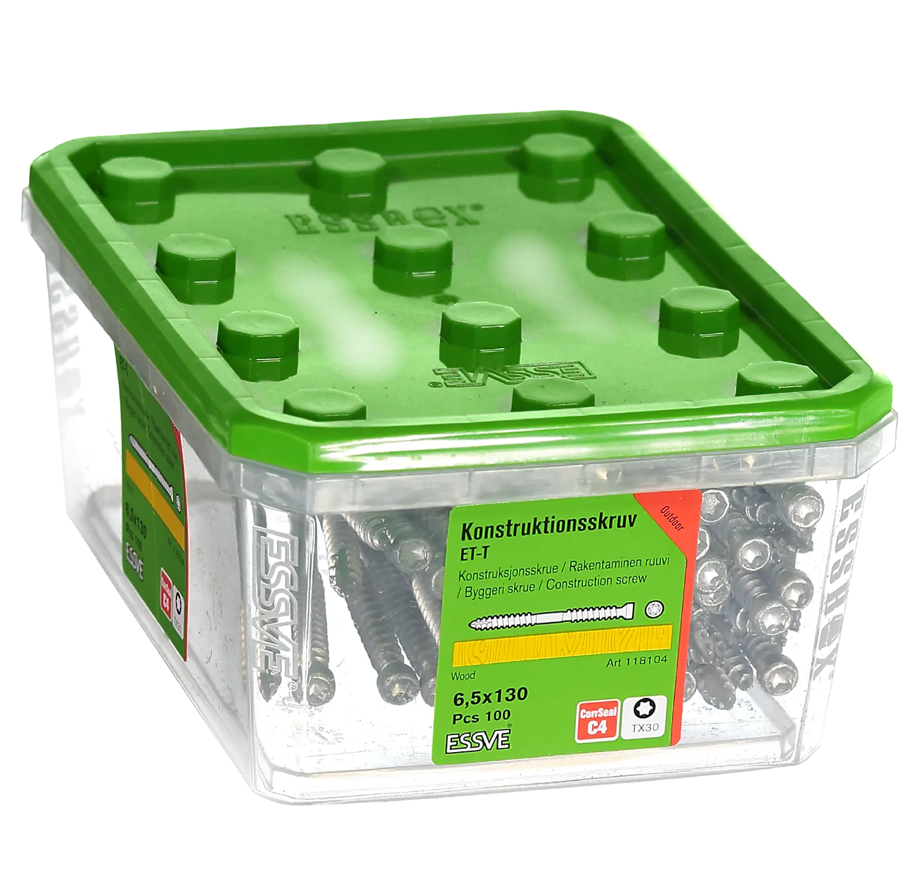 Konstr.skrue et-t 6,5x130 corrseal 100 stk null - null - 2 - Miniatyr