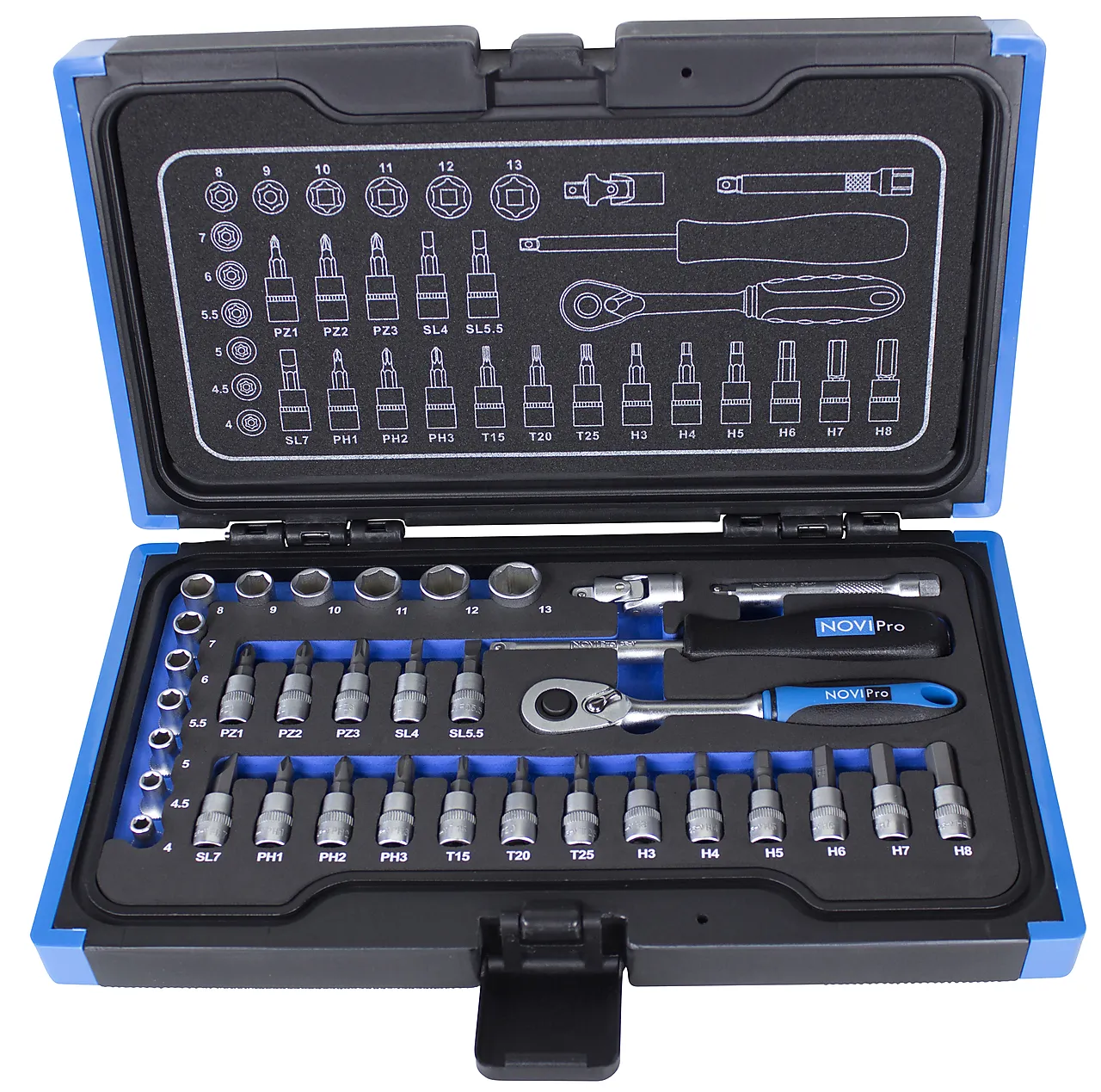 NOVIPro pipesett 1/4" 34 deler NOVIPro pipesett 1/4" 34 deler