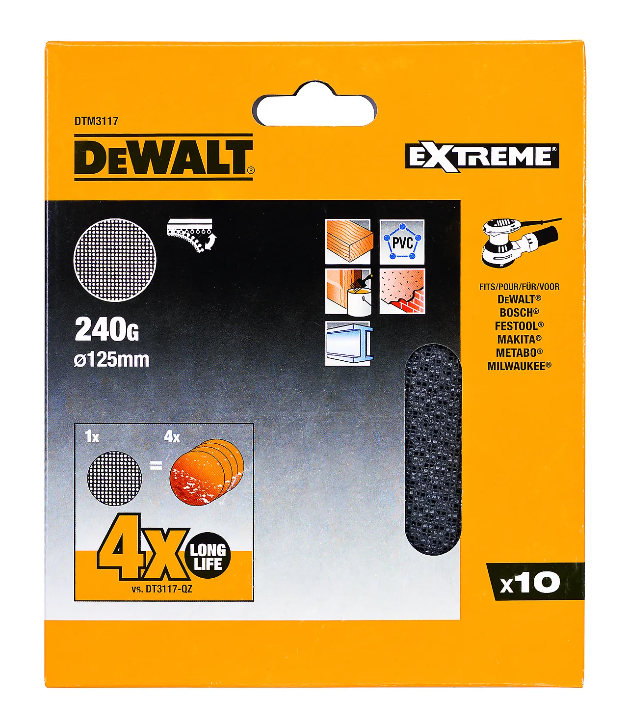 Eksenterpapir 125/240K 10-pakning DTM3117 Eksenterpapir 125/240K 10-pakning DTM3117