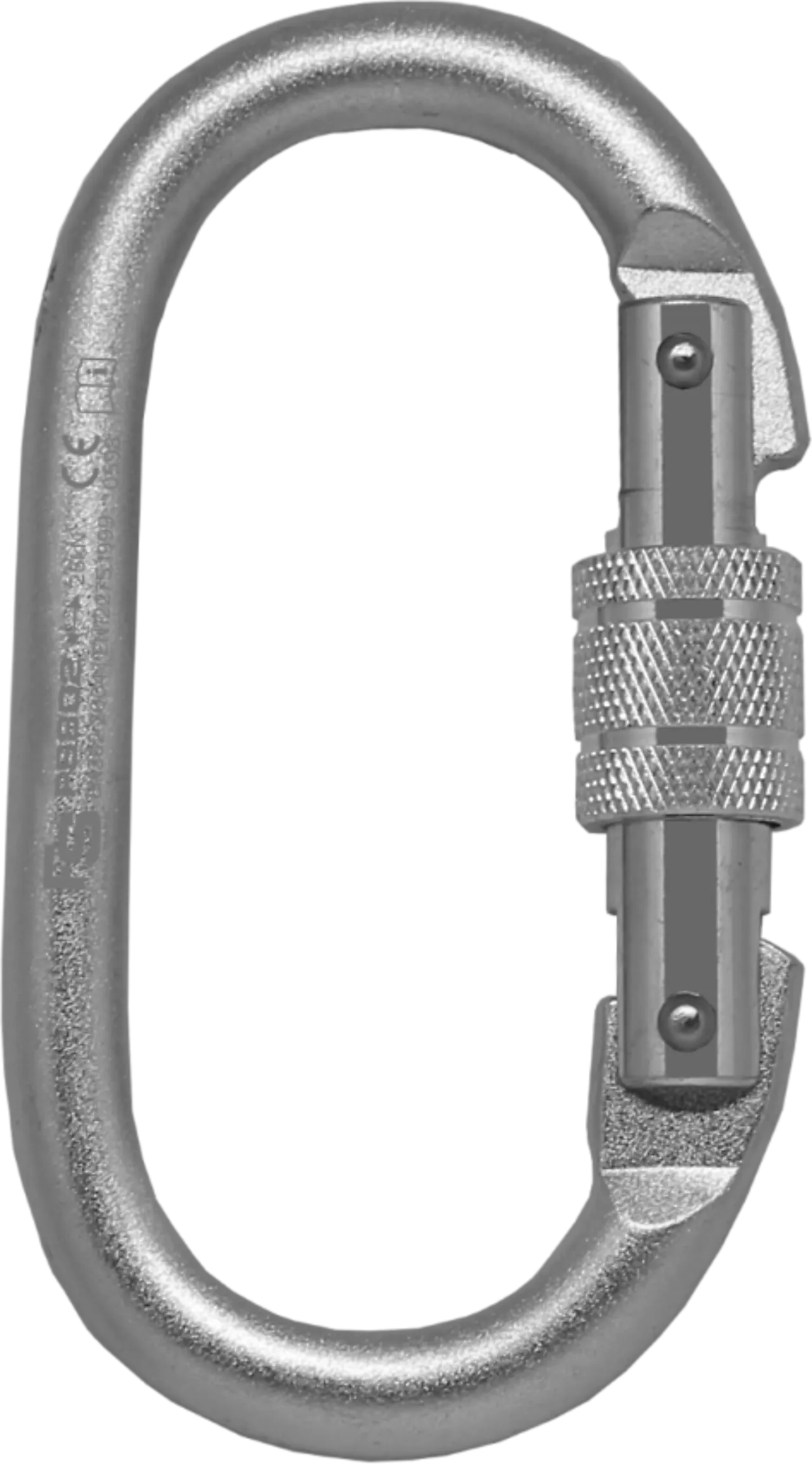 Karabinkrok oval med skrulås 18 mm