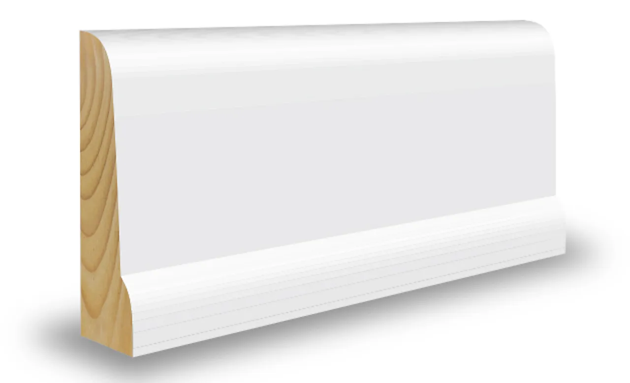 Gulvlist furu ideal hvit bomull S0502-Y 15x45x4400 mm Gulvlist furu ideal hvit bomull S0502-Y 15x45x4400 mm