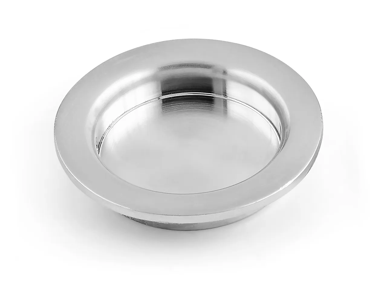 Skyvedørsskål børstet krom Ø40 mm 2 stk