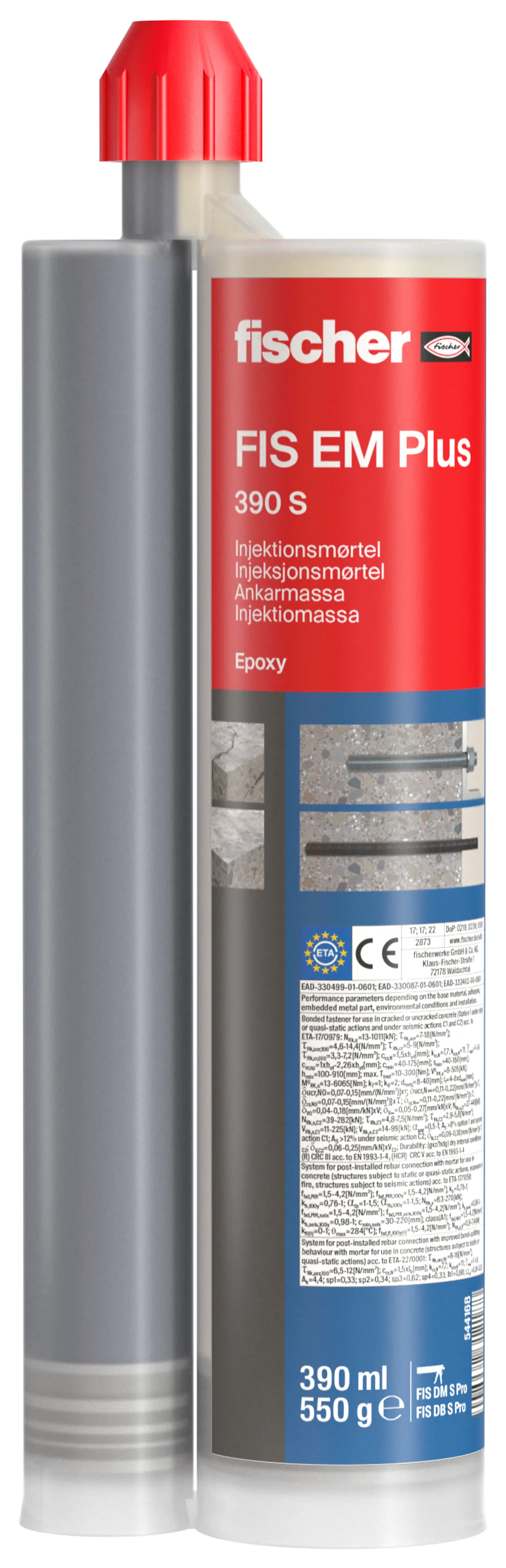 Forankringsmørtel fis em plus 390 S epoxy mørtel Forankringsmørtel fis em plus 390 S epoxy mørtel