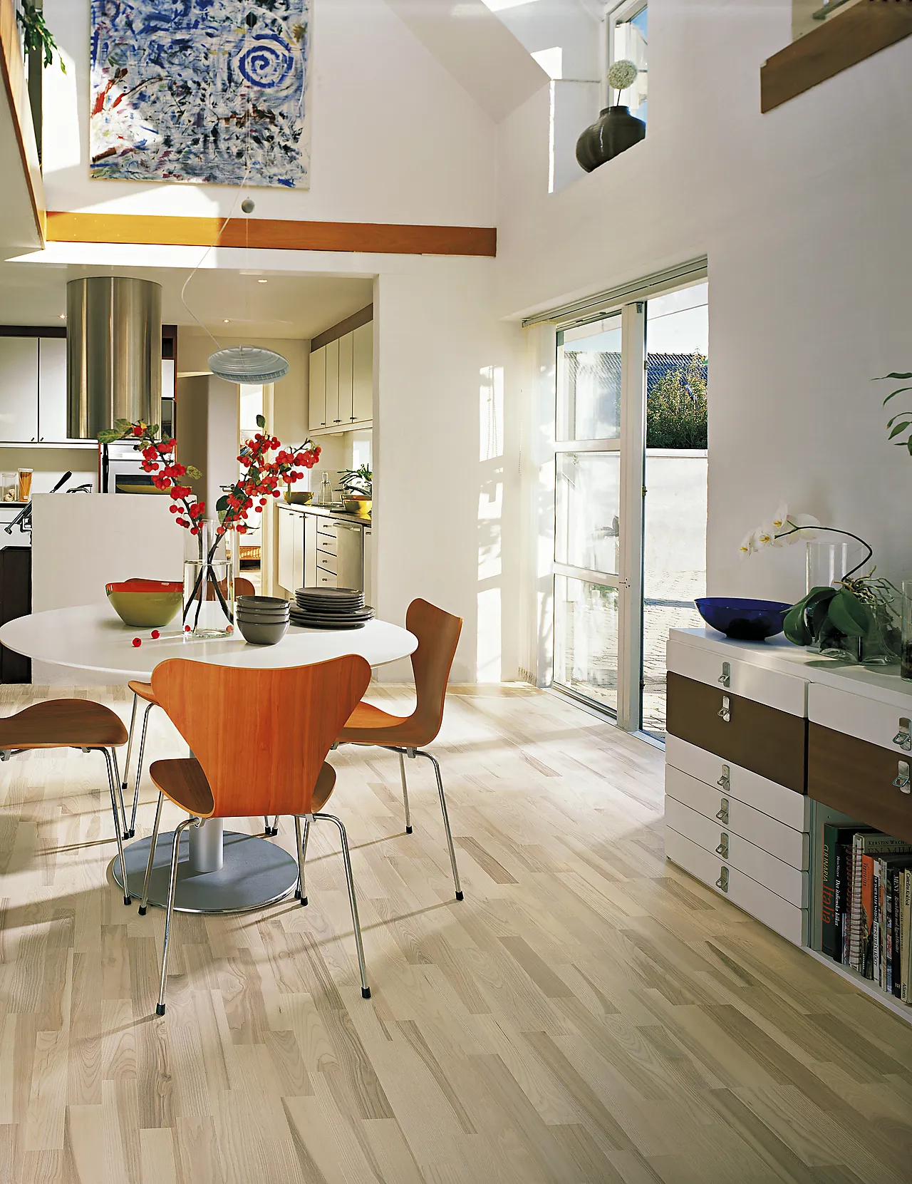 Parkett 13 ask ceriale hvit matt 3stav