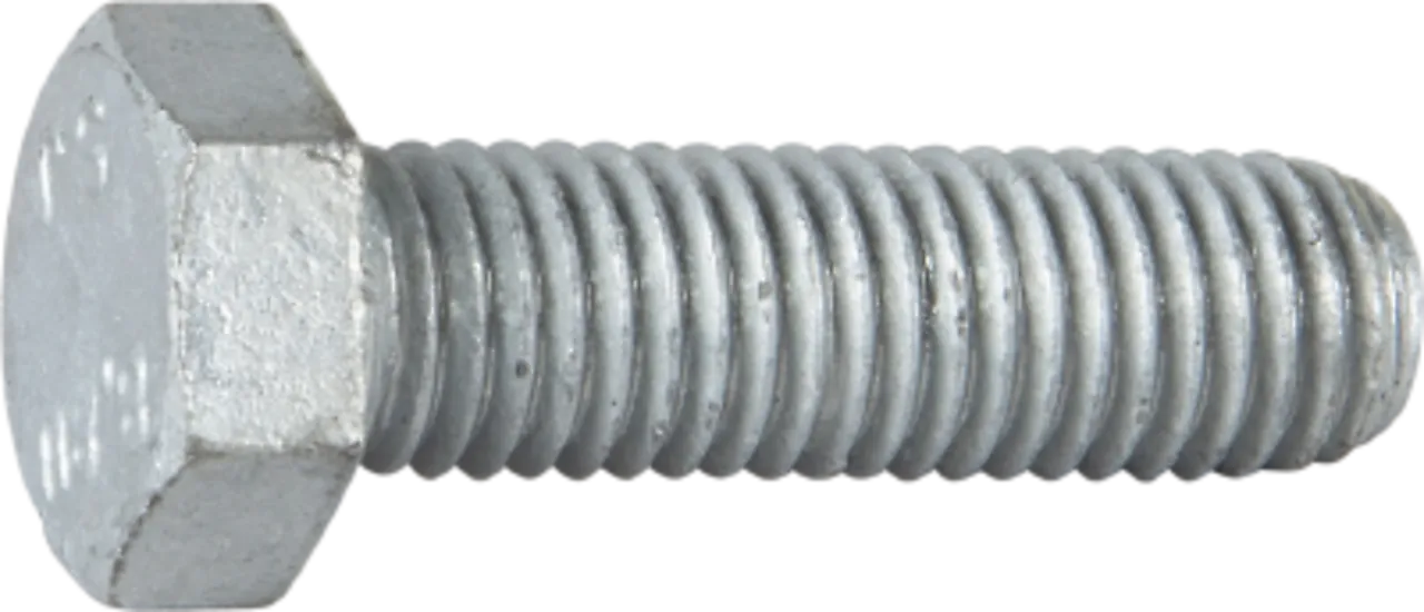 Sekskantskrue hg m12x40 fzv -25 helgjenget varmforsinket stål Sekskantskrue hg m12x40 fzv -25 helgjenget varmforsinket stål