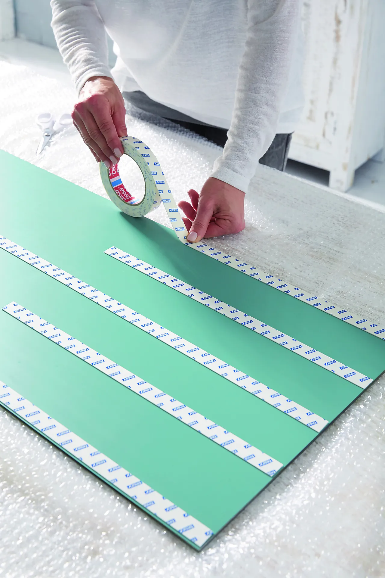 Dobbeltsidig tape hvit 5 m x19 mm null - null - 2 - Miniatyr