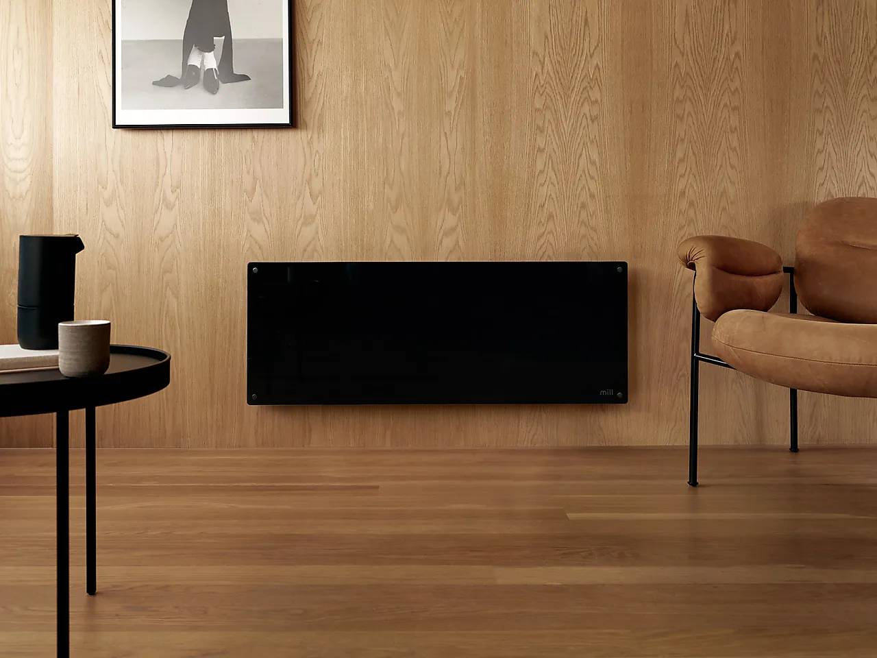 Panelovn sort glass gen 3 wifi 1300 Watt