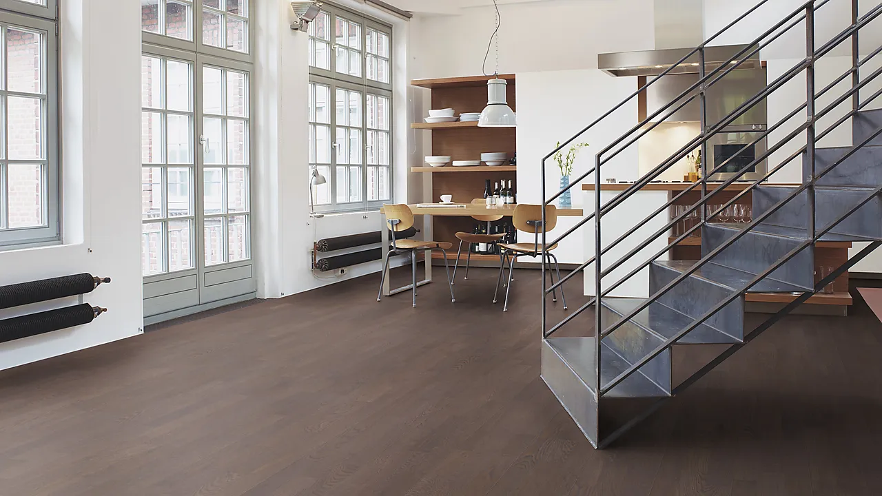 Parkett Eik Elephant Grey 3-stav Live Pure lakk