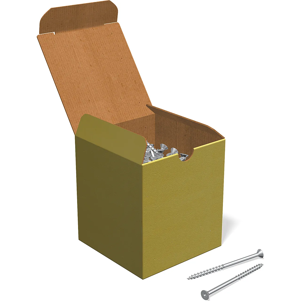 Taksteinskrue for innfesting av dobbelkrummet betongtakstein